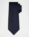 Kiton Men's Silk Tonal Jacquard Seven-fold Tie In Navy