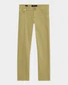Kiton Men's Five-pocket Pants In Olive