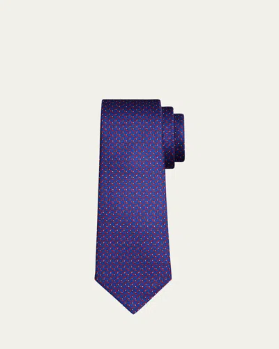 Kiton Men's Small Bow Silk Sevenfold Tie In Red Multi