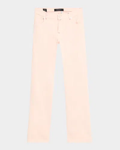 Kiton Men's Soft Denim Pants In Pink