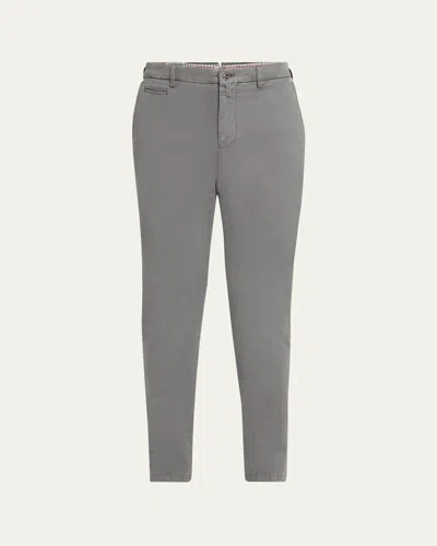 Kiton Men's Soft Lyocell-cotton Twill Pants In Lt Gry