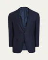 Kiton Men's Solid Cashmere Blazer In Blu Mult