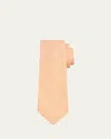 Kiton Men's Solid Silk 7-fold Tie In Orange