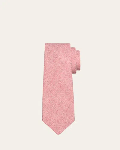 Kiton Men's Solid Silk 7-fold Tie In Pink