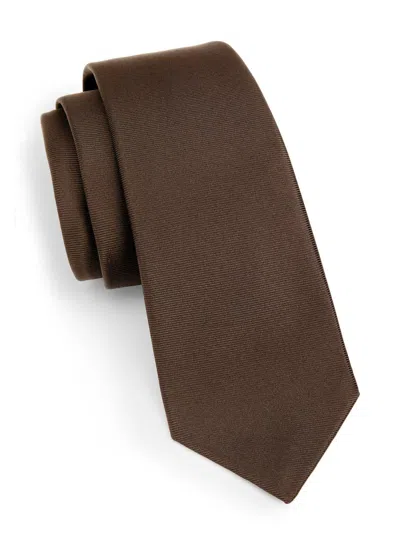 Kiton Men's Solid Silk Tie In Metallic