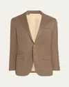 Kiton Men's Solid Wool Single-breasted Sport Coat In Brown