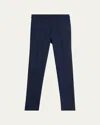 Kiton Men's Solid Wool Twill Trousers In Blue