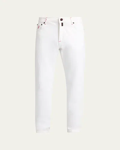 Kiton Men's Straight Leg Cotton-stretch Five-pocket Pants In Animal Print