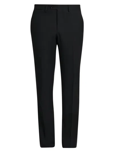 Kiton Men's Stretch-cotton Slim-fit Trousers In Black