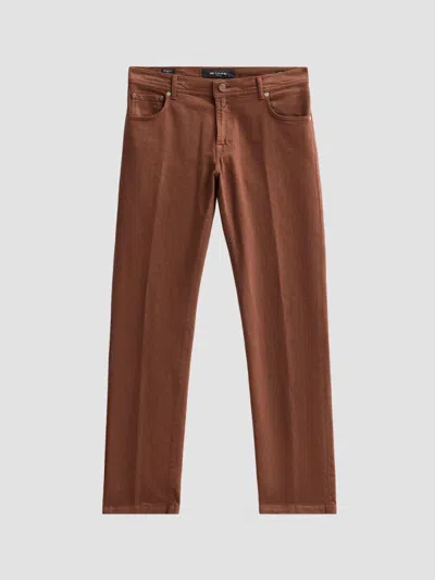 Kiton Men's Stretch-cotton Slim-fit Trousers In Brown