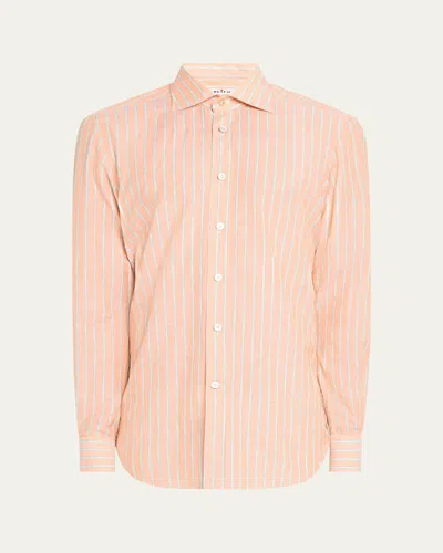 Kiton Men's Striped Sport Shirt In Neutral