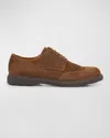 Kiton Men's Suede Wing-tip Oxford Loafers In Brwn