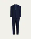 Kiton Men's Super 160s Tonal Micro-stripe Suit In Navy