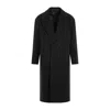 Kiton Dark Grey Tib Virgin Wool Coat In Grey