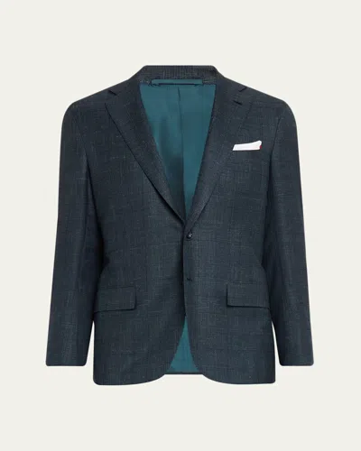 Kiton Men's Tonal Plaid Cashmere Two-piece Suit In Navy