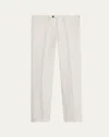 Kiton Men's Twill Flat-front Pants In Lt Gry