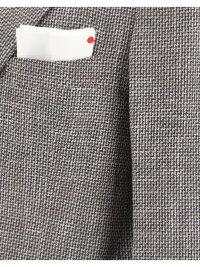Kiton Men Virgin Wool Blazer Jacket In Multicolor