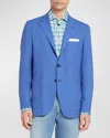 KITON MEN'S WASHED SOLID CASHMERE-SILK SPORT COAT