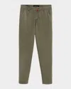 KITON MEN'S WASHED WOOL FLAT-FRONT PANTS