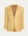 Kiton Men's Windowpane Sport Coat In Ylw Mult
