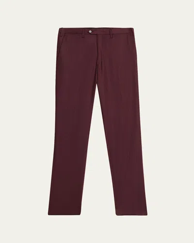 Kiton Men's Wool And Cashmere Flat-front Pants In #n/a