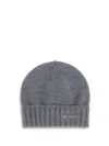 Kiton Men Wool Beanie Hat In Gray