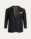 Kiton Men's Wool Chalk Stripe Two-piece Suit In Black