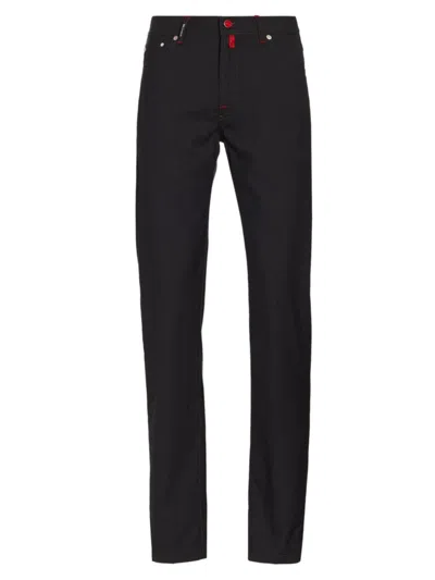 Kiton Men's Wool Five-pocket Trousers In Anthracite Grey