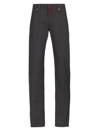 Kiton Men's Wool Five-pocket Trousers In Medium Grey