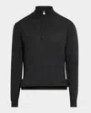 KITON MEN'S WOOL HALF-ZIP SWEATER