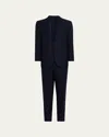 Kiton Men's Wool-silk Basic Suit In Navy