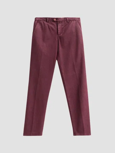 Kiton Men's Wool Tapered-leg Trousers In Plum