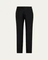 Kiton Men's Wool Tuxedo Trousers In Blk