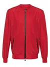 Kiton Zipper Baseball Collar Bomber Jacket In Red