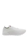 Kiton Fits Mesh Sneakers Rubber Sole Pull Tab In White