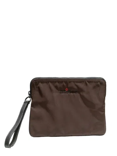 Kiton Men`s Ipad Bag In Brown