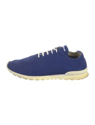 Pre-owned Kiton Mesh Accents Athletic Sneakers In Blue