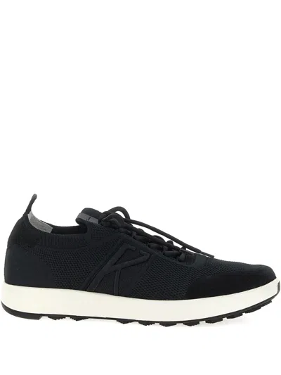 Kiton Black Logo Sneakers