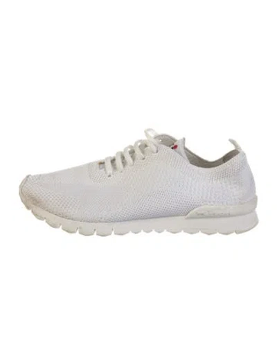 Pre-owned Kiton Mesh Sneakers In White