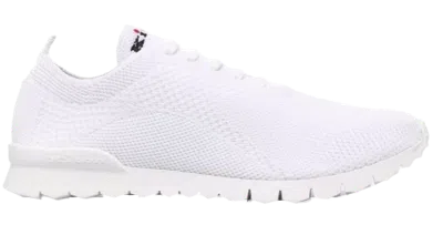 Kiton Mesh-panelled Sneaker In White