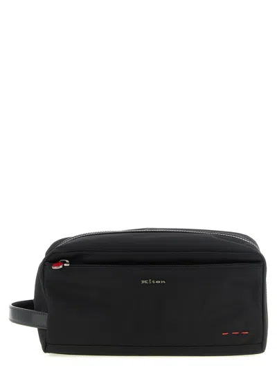 Kiton Metallic Logo Beauty In Black