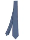 Kiton Micro Pattern Blue Diamond Tie In Blue
