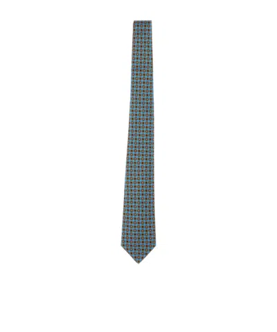 Kiton Micro Geometric Tie In Multi