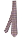 Kiton Micro Pattern Beige/blue Tie In Brown