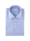Kiton Micro-check Shirt In Blue