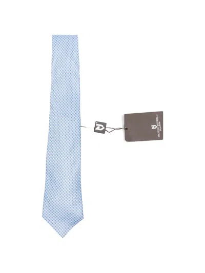 Kiton Micro-pattern Silk Tie In Blue