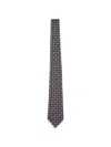 Kiton Micro Pattern Silk Tie In Brown