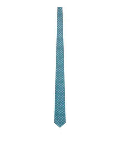 Kiton Micro-pattern Tie In Green