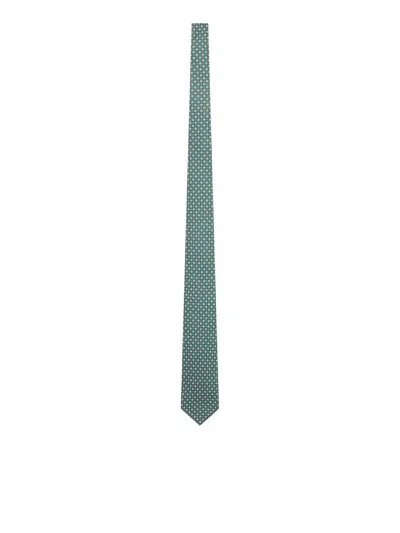 Kiton Micro-pattern Tie In Green