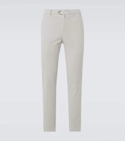 Kiton Mid-rise Chinos In Grey